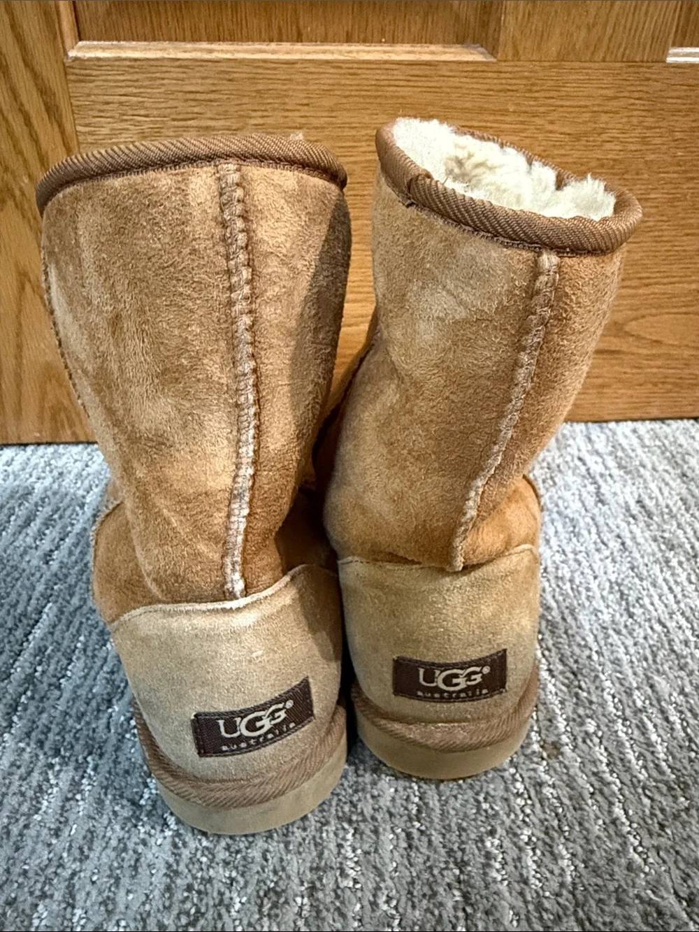 UGG Chestnut Suede Shearling-Lined Boots